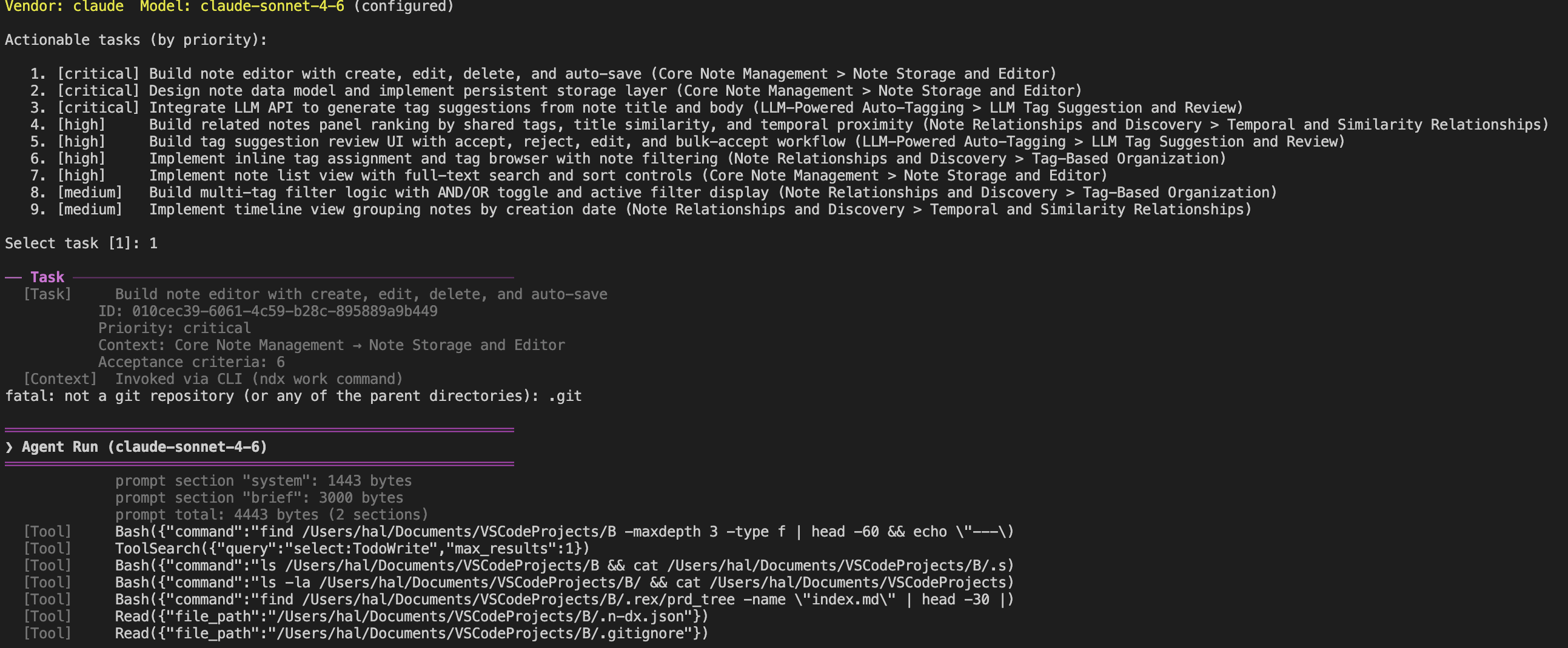 ndx work example